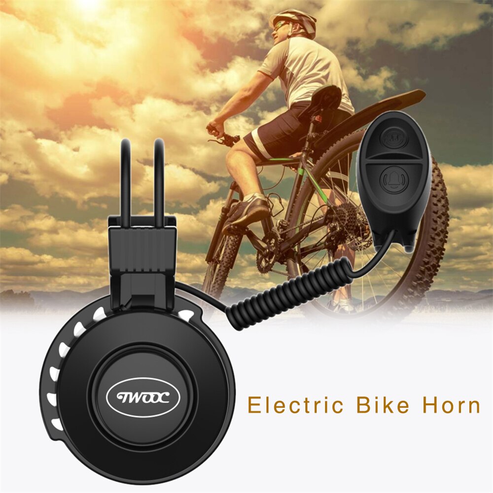 Waterproof With Box TWOOC USB Rechargeable Bike Bell 120dB Handlebar Bicycle Horn Alarm for Cycling Road Bike