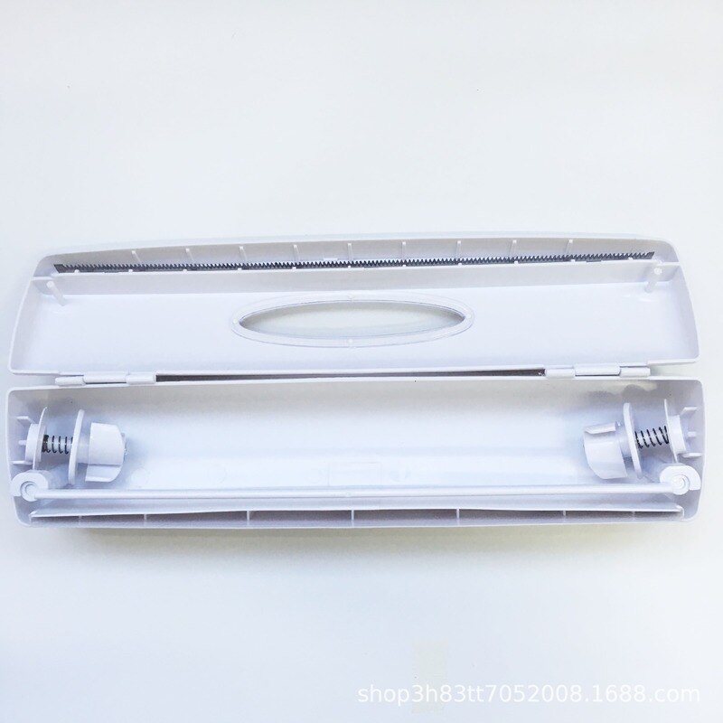 Nyttig plast madfolie plastfolie dispenser aluminiumsfolie voks papirskærer skåret kasse  mj708