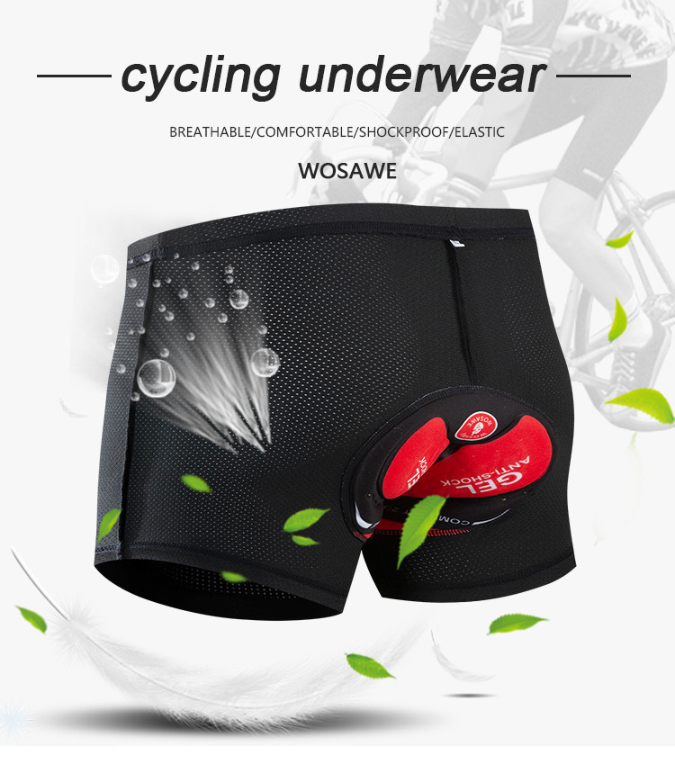 Short de moto en silicone épais, sous-vêtements de moto, respirant et à séchage rapide, coussin de pet pour vélo de montagne