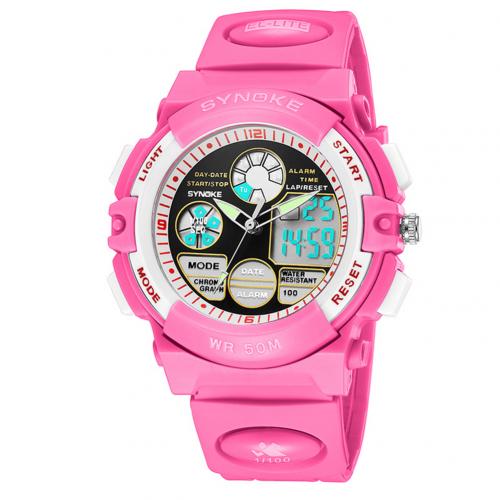 Waterdichte Digitale Analoge Elektronische Beweging horloge Dual Time Datum Alarm Lichtgevende Kid Jongen Meisje Polshorloge voor Jongens Meisjes me