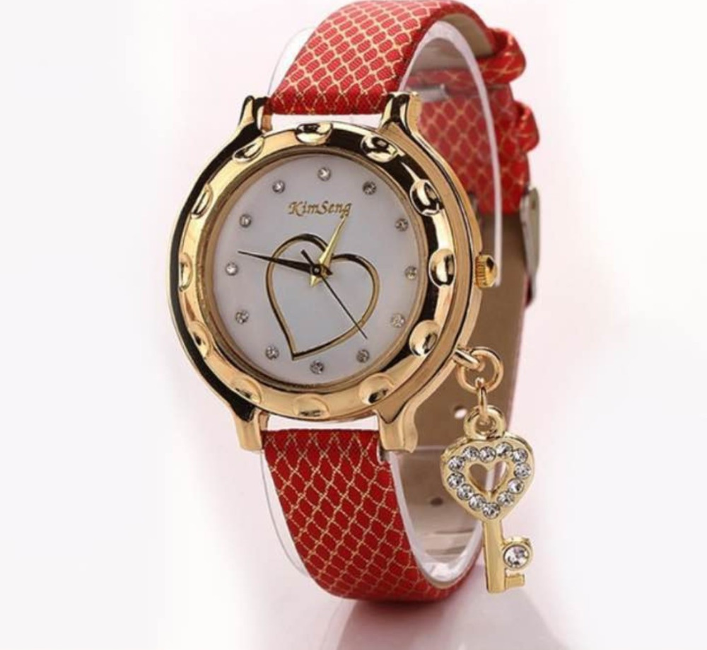 Vrouwen Horloges Rvs Sleutel Hanger Hart Dames Horloge Mode Strass Quartz Horloge Vrouwelijke Klok relogio feminino