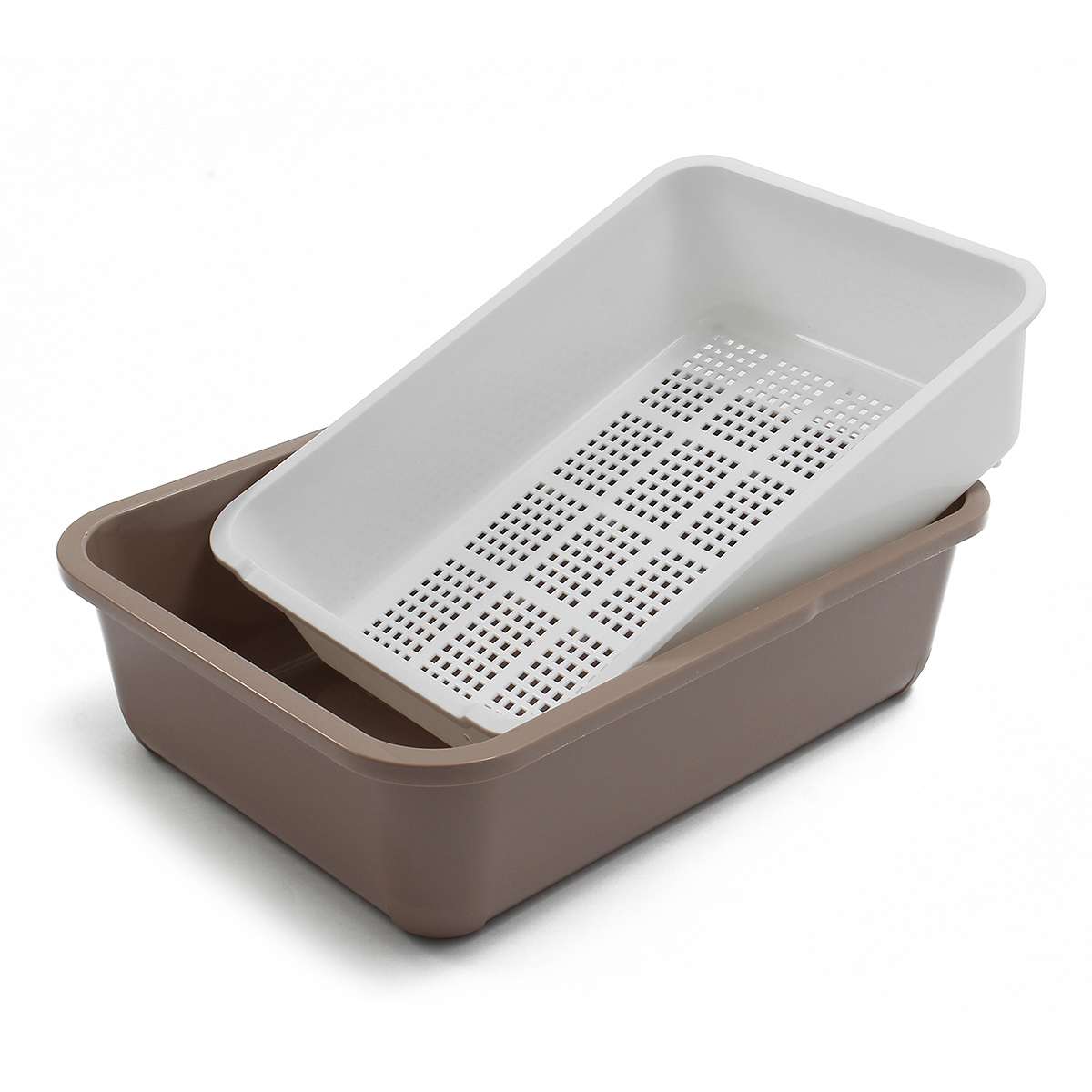 Cat Litter Box Cat Toilet Pine Litter Bedpans Semi-Closed Anti-splashing Cat Pot Crystal Sand/bentonite/tofu available