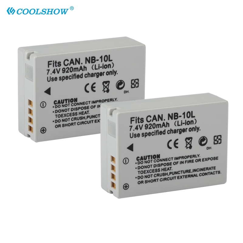 Kamera batteri nb -10l nb 10l nb10l for canon  sx40 hs sx40hs sx50 hs sx50hs g1 x g15 g16 sx60 hs g3x 920 mah batterier