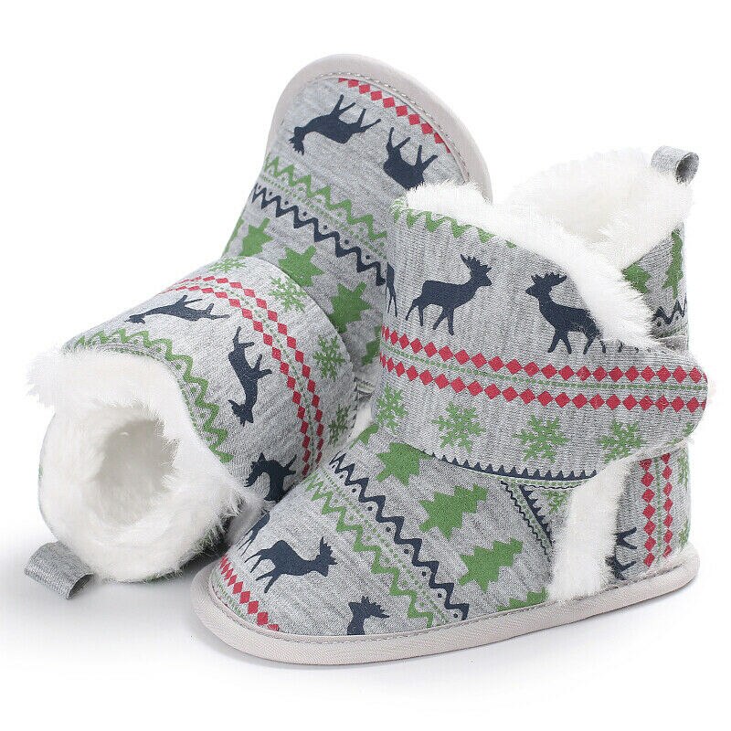 Pasgeboren Baby Meisje Booties Zachte Zool Snowboots Winter Warm Crib Schoenen 0-18M