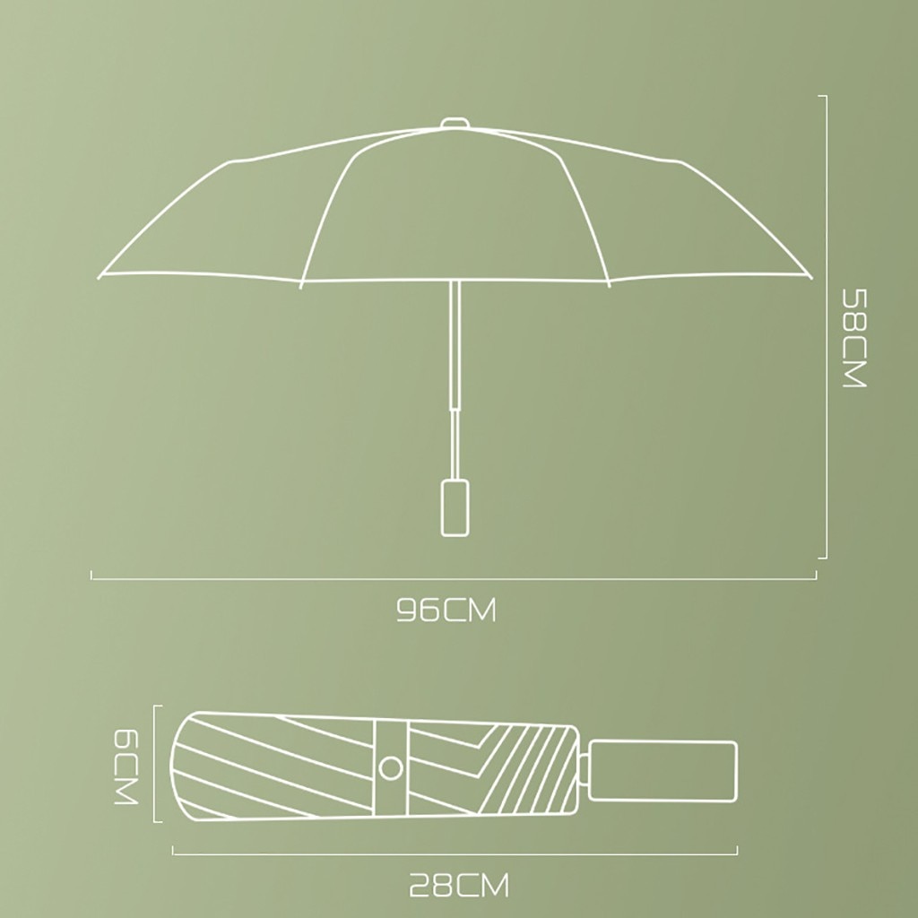 Lightweight Sunny Umbrella Folding Oversized Portable Umbrella Women's Umbrella Men's Rain Umbrella Beach Parasol