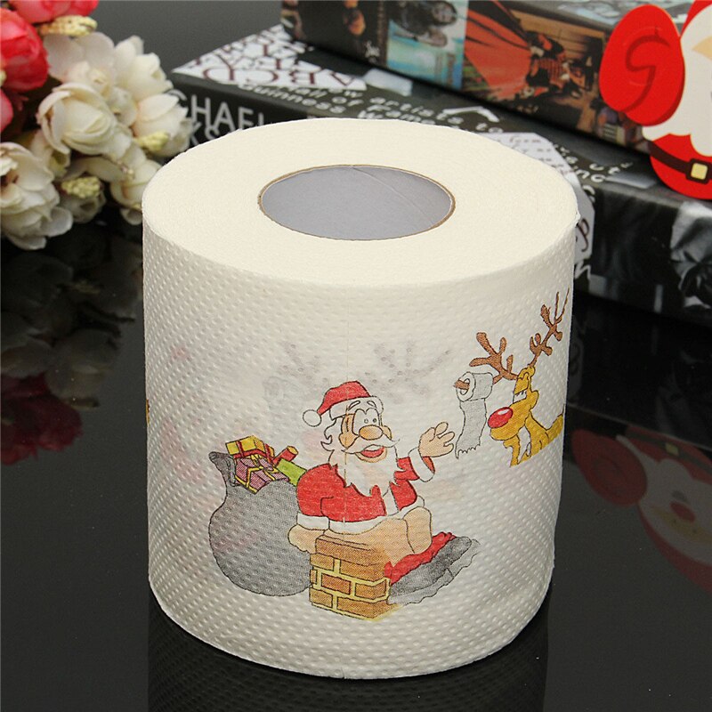 Papier toilette de noël père noël renne | Décorations festives de noël de nouvel an, Souvenirs décoratifs pour la maison,