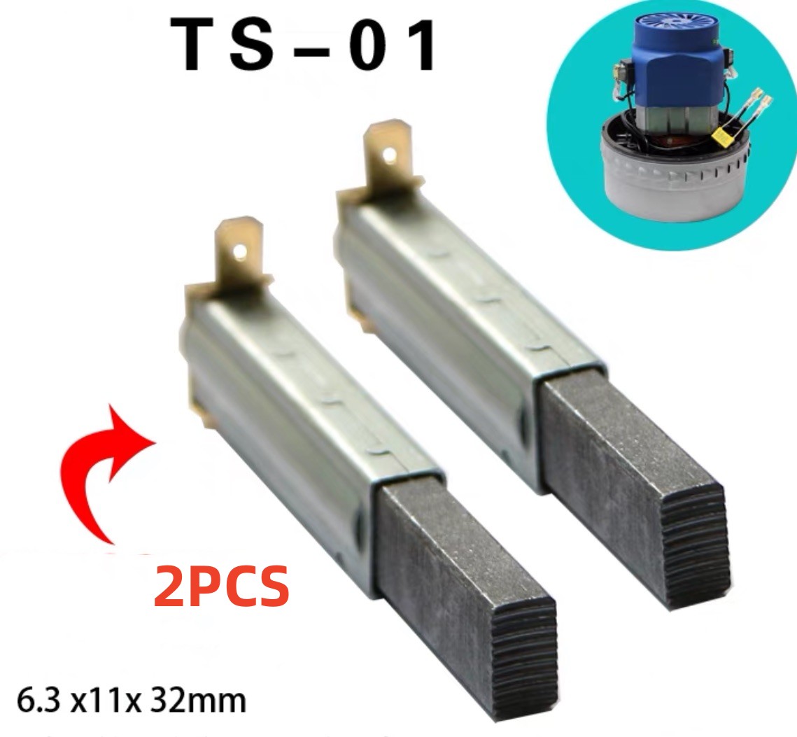 motor replacement carbon motor brushes for universal dc domel industrial vacuum cleaner feeding machine carbon motor brush parts: Orange