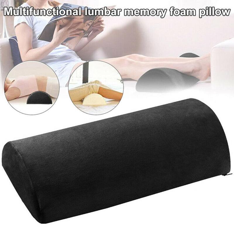 Outdoor Travel Portable Half Moon Bolster Semi-Roll Kussen Enkel Ondersteuning Lumbale Hals Pijnbestrijding Memory Foam Pad