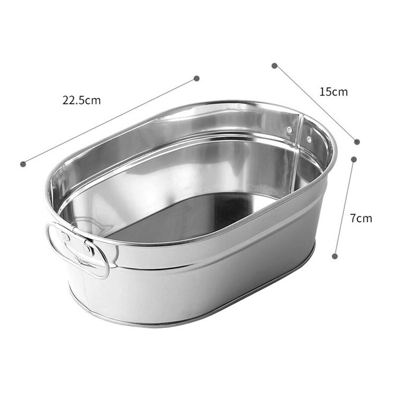 1pc mini plåt metall hink glasyr pommes frites plåt hinkar hinkar stekt kyckling maträtt för födelsedagsfest hängande gryta