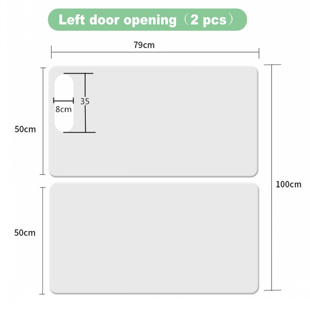 2 stk kæledyr kat hund ridsebeskyttere kat sofabeskytter skærme filmbeskytter til dørmøbler sofa anti-ridsepude kæledyrsartikler: 79 x 50cm venstre dør