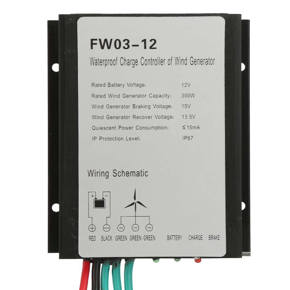 Fw03-12 ip67 vandtæt 12v vindladningsregulator vindgenerator controller