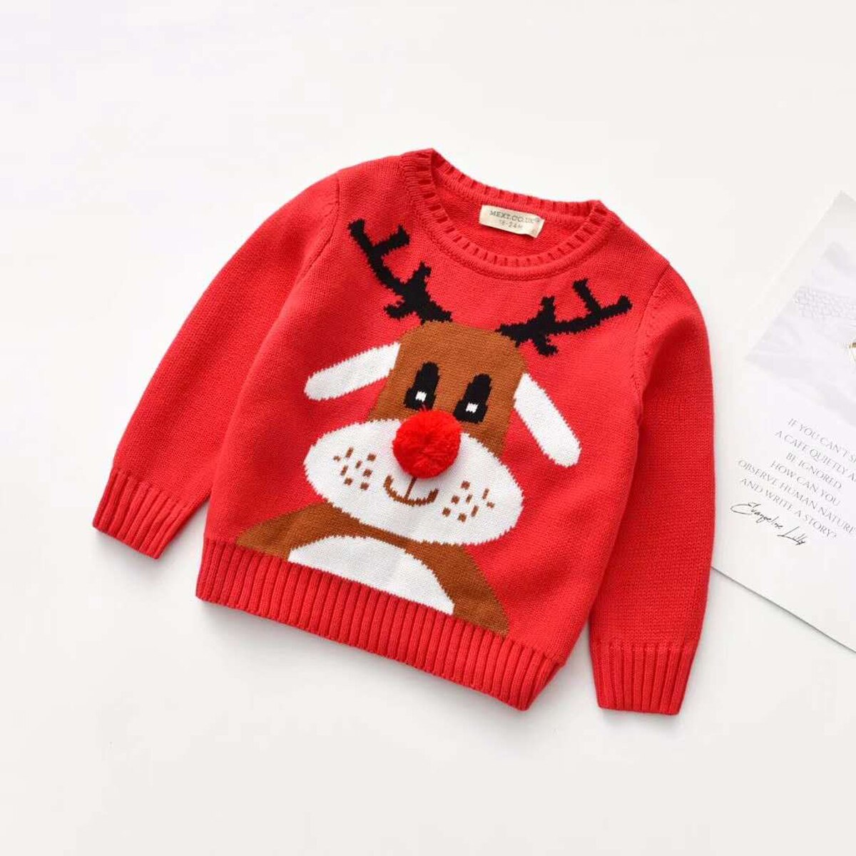 Autumn Arrival Kids Unisex Casual Christmas Cartoon Pattern Long Sleeves Pullover