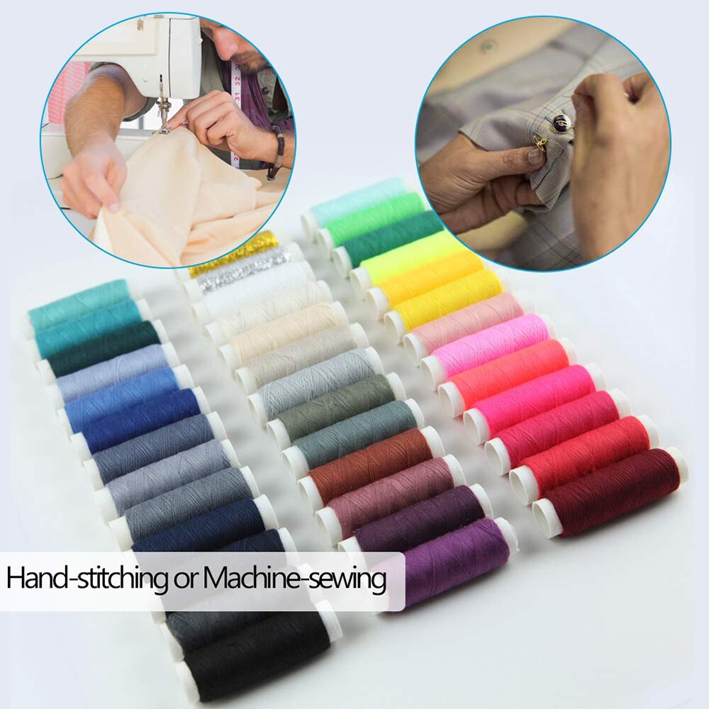 39 Color Polyester Sewing Thread Spool Set 200 Yards/per unit Premium Embroidery Thread for Home Sewing Machine Hand Stitching