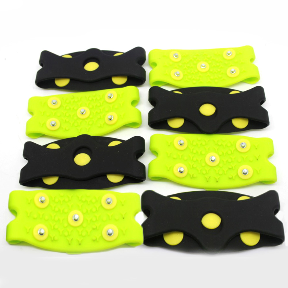 1 pair 5-Stud Snow Ice claw Climbing Anti Slip Spikes Grips Crampon Cleats Shoes Cover for women men Boots Cover size 35-43