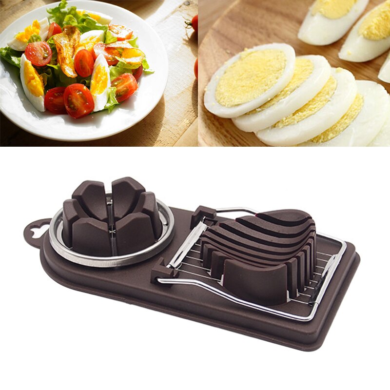 Roestvrij Staal Ei Snijder Ei Slicers Multifunctionele Fruit Groente Snijden Koken Tool Met Haak Keuken Accessoires