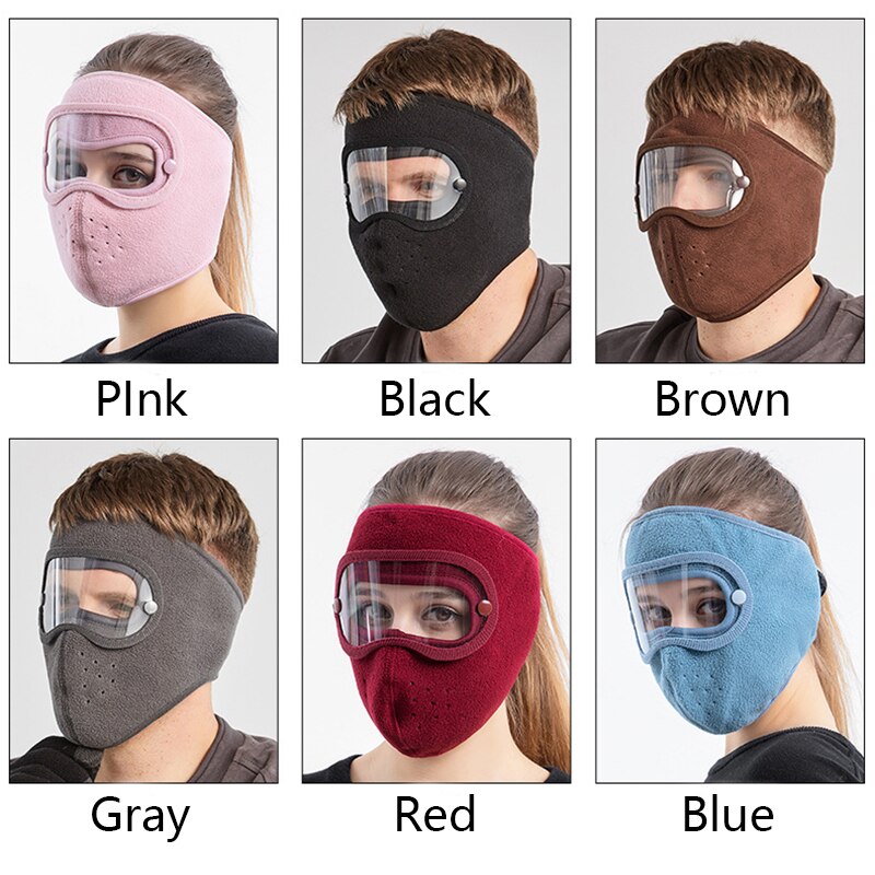 Höst och vinter förtjockad hatt varm maskerad hatt mocka ridning vindtät högupplösta skyddsglasögon anti-fog mask skidhatt kepsar