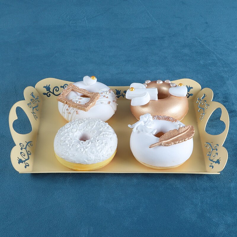 Babyshower verjaardagsfeest dessert servies taartstandaards cupcake taarten display houder borden fondant eten metalen dienblad servies