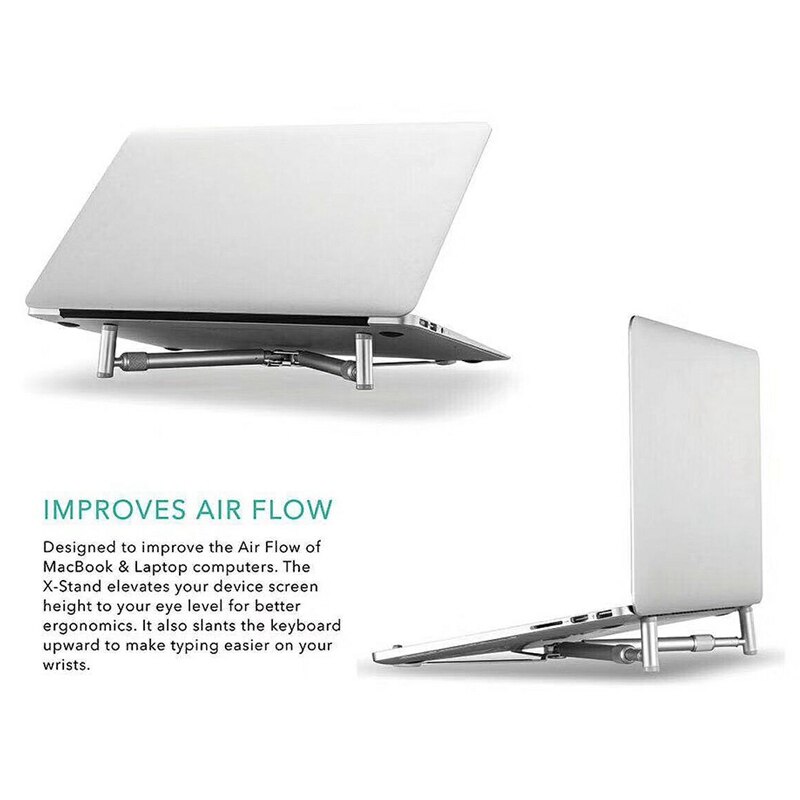 Laptop X Bracket, Portable Multifunctional Storage Folding Aluminum Support Frame, General Laptop Cooling Bracket
