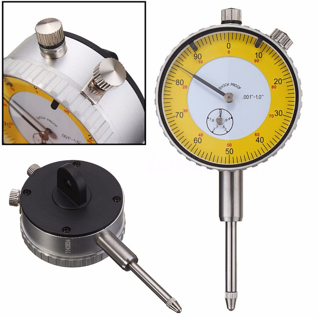 0.001"-1.0" Precision Dial Test Indicator Portable Lever Gauge Meter Mayitr Measuring Instrument Tool 115*55mm