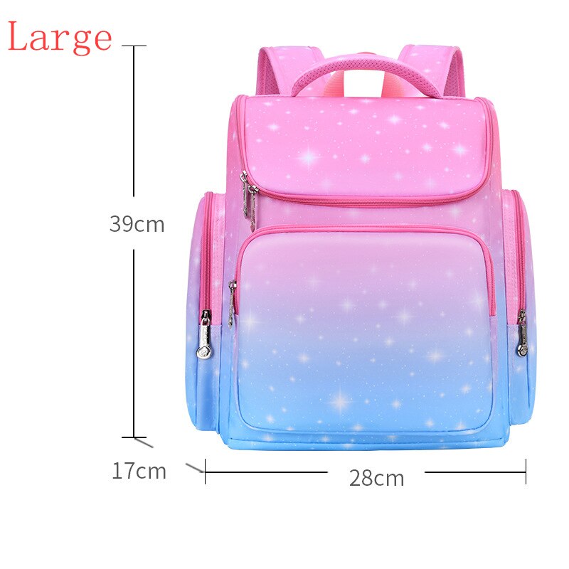 Schooltassen Voor Meisjes Rugzakken School Sweet Mooie Boek Tas Waterdichte Rugzak Meisje Prinses Mochila Infantil Grade 1-5: large pink