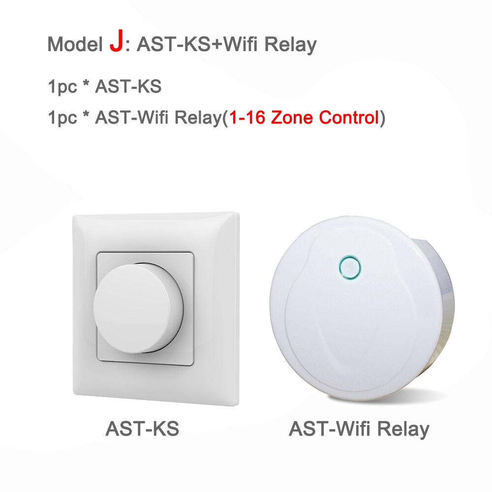 Triac Led Dimmer 220V Draadloze 2.4G Rf Afstandsbediening Wifi Smart Knop Triac Dimmer Wall Mount Lichtschakelaar Voor AC110V 230V Led Lamp: Model J