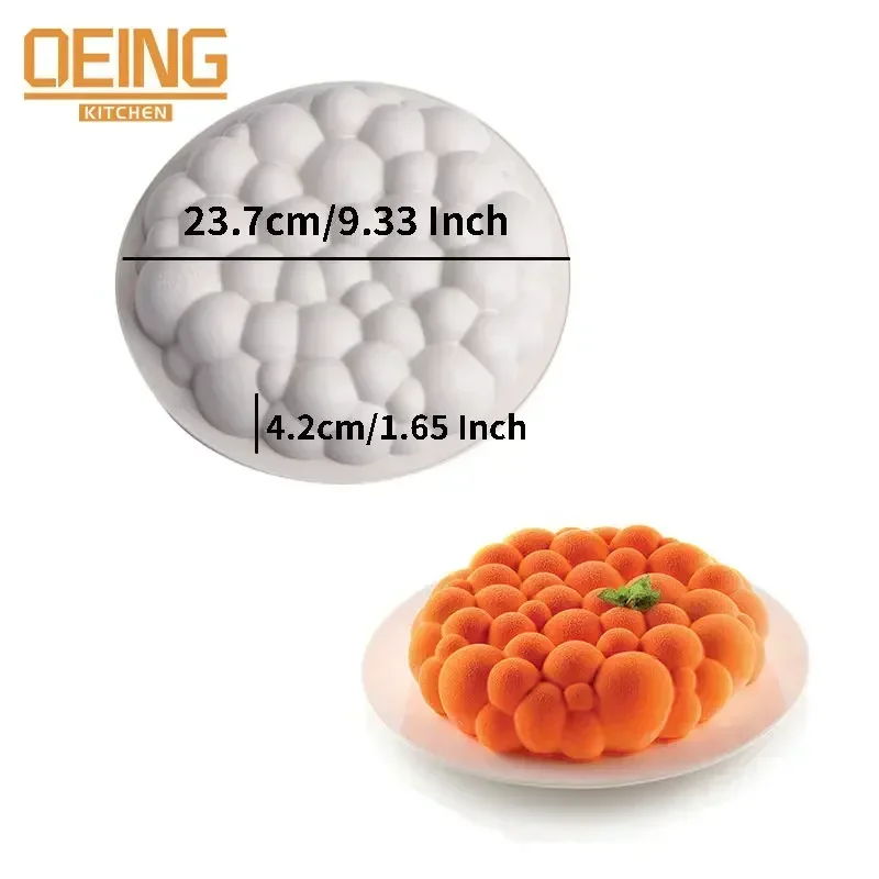 Molde de silicona para pastel en forma de cubo, molde de silicona para Mousse DIY, herramienta para pan y magdalenas para hornear, pastelería, postre, pastel, plantilla para hornear: Amarillo claro