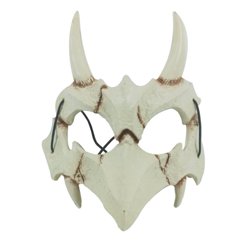 Masque de fête à longues dents, masque à os blanc, démon, samouraï, loup, Dragon, tigre, Houjuu nu, Cosplay, accessoires d&#39;halloween, directe: Yasha Mask