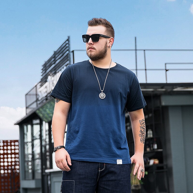 Plus size sommer mænd afslappet t-shirt gradi kortærmet top og t-shirts store 5xl 6xl 7xl 140kg mænd store størrelse mærketøj