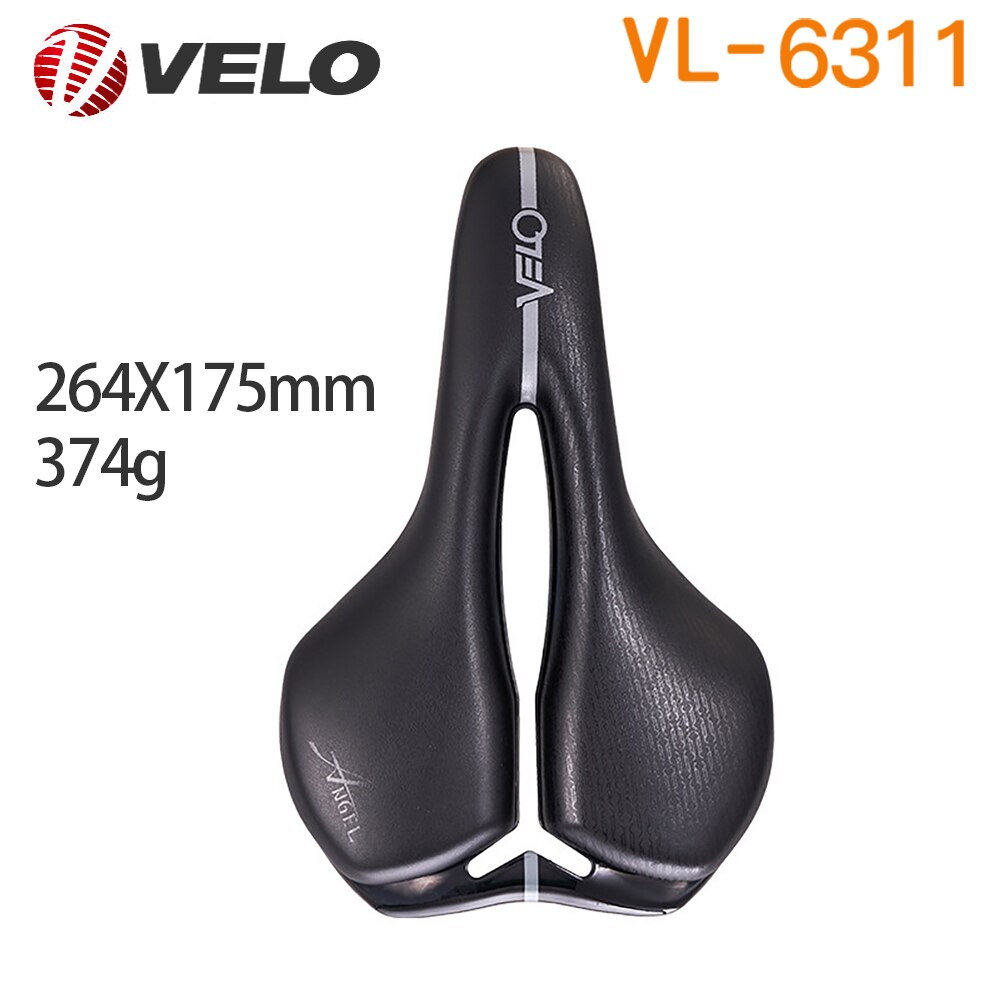 Velo VL-6311 MTB Road Bike Saddle Rainproof Microfiber Leather Bicycle Saddle Foam Cushion Soft Comfort Cycling Bicycle Saddle S: VL6311 Black