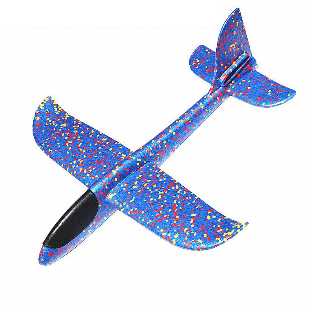 Avion à lancer à la main en mousse Epp 14*15 pouces, lancement en extérieur, planeur, jouet pour enfants,: Bleu