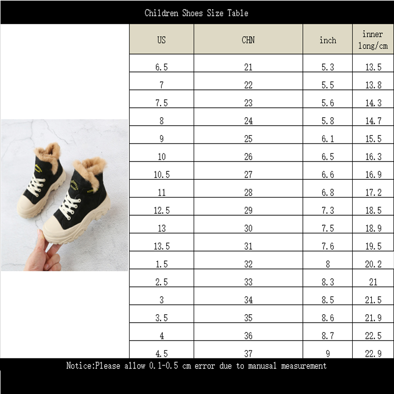 Kinderen schoenen winter lederen jongens en meisjes Martin laarzen non-slip zachte bodem wilde kinderen snowboots