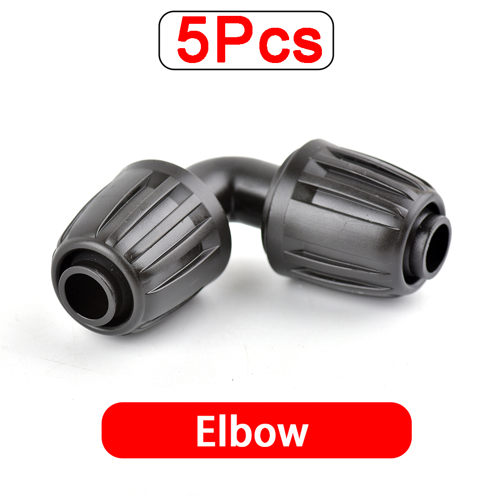 5 sztuk 16mm 1/2 ''złącze rurowe PE rozdzielacz trójnik złączka gwintowana blokada do węża 4/7mm podlewanie ogrodu nawadnianie kroplowe: Czerwony