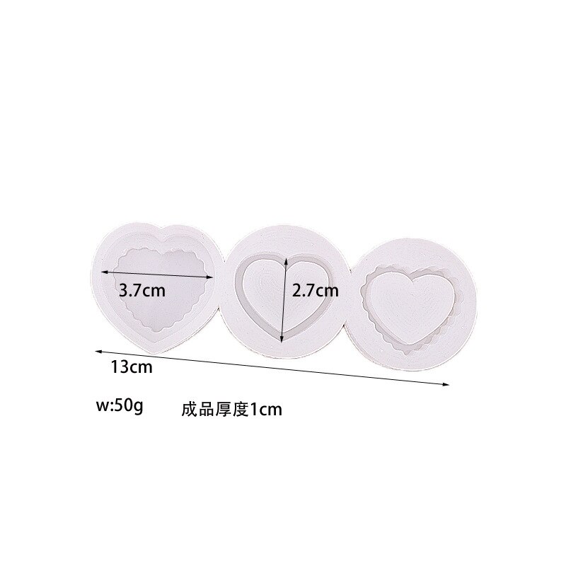 Lille bar shaker fyld diy resin heart shakers charms epoxy resin smykker tilbehør vedhængsforme håndlavede