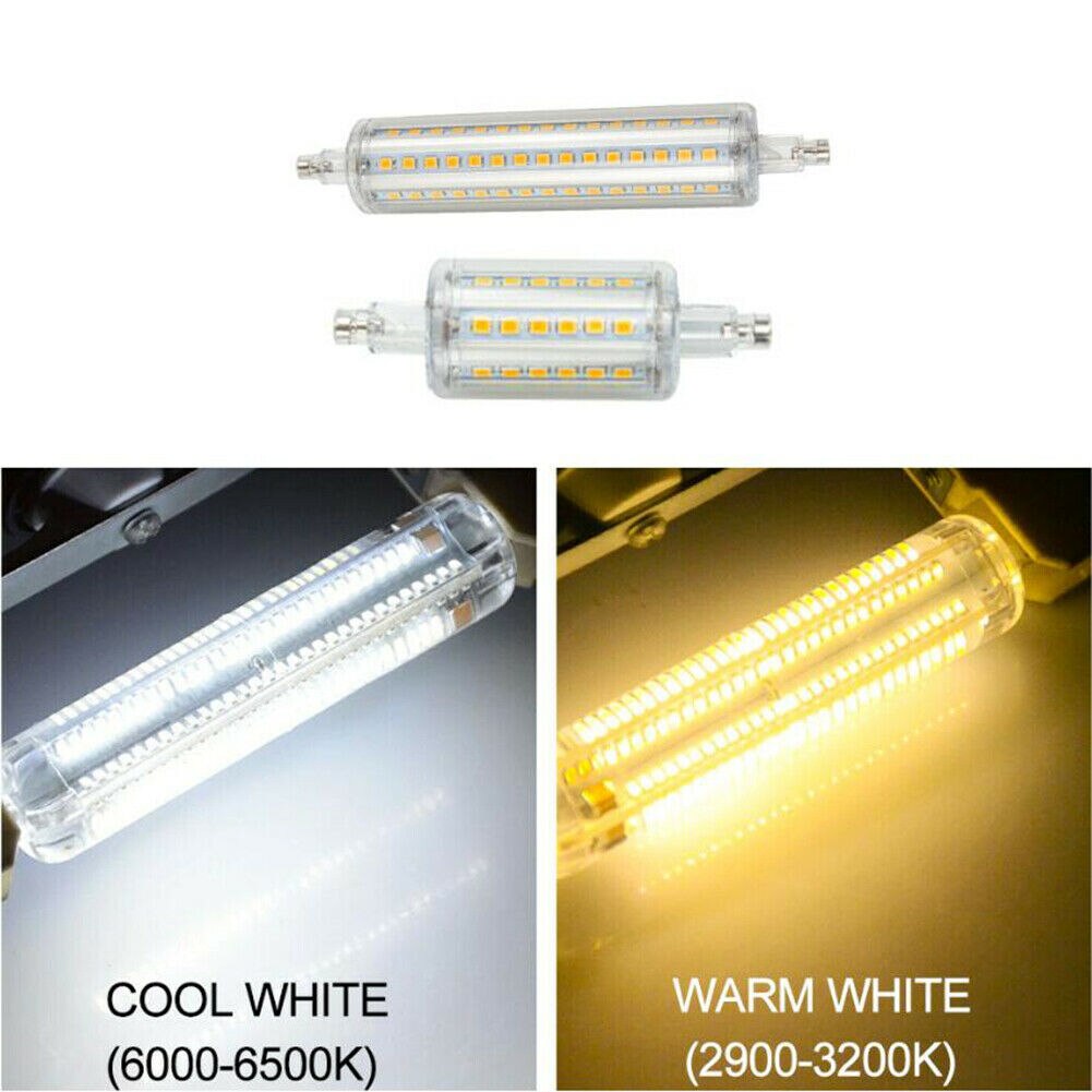 R7S bombilla LED para lámpara 5W 10W 2835 luz Led blanco cálido/blanco frío foco 360 grados AC85-265V Luz de enchufe Horizontal