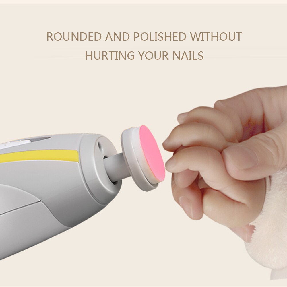 Oeak bærbar voksen baby elektrisk negletrimmer sikker manicure pedicure til børn voksen stille neglefil babyer neglepleje