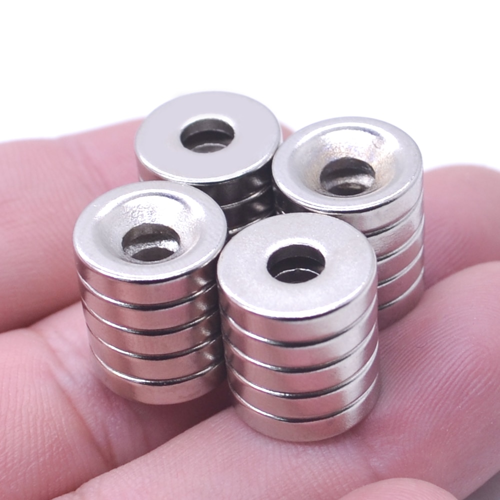 10/20/50Pcs Neodymium Magneet 12 Mm X 3 Mm Gat 4 Mm N35 Ndfeb Ronde Super krachtige Sterke Permanente Magnetische Imanes Disc 12x3Hole 4