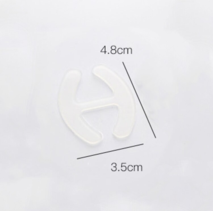 3Pcs Women Bra Buckles Anti-slip Webbing Shadow Shape Underwear Fasteners Bra Clip Strap Holders Invisible Intimates Accessories: Clear