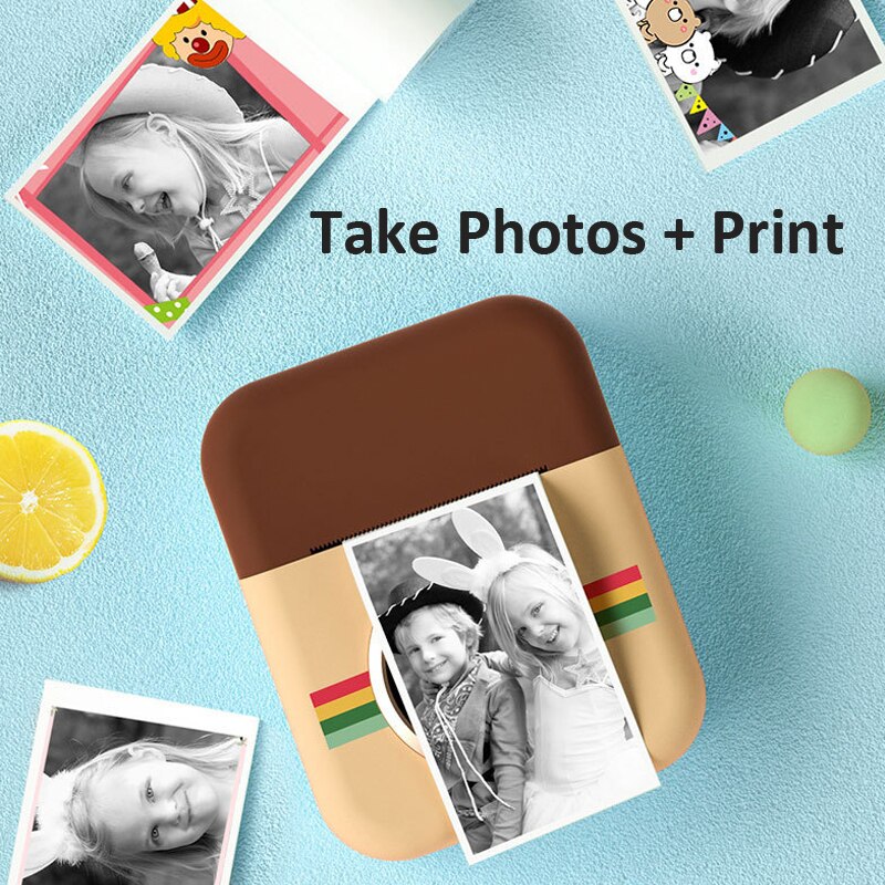 Children's Camera Kids Instant Print Camera 1080P HD Photo Video Digital Camera With 3 Rolls Thermal Photo Paper For Child