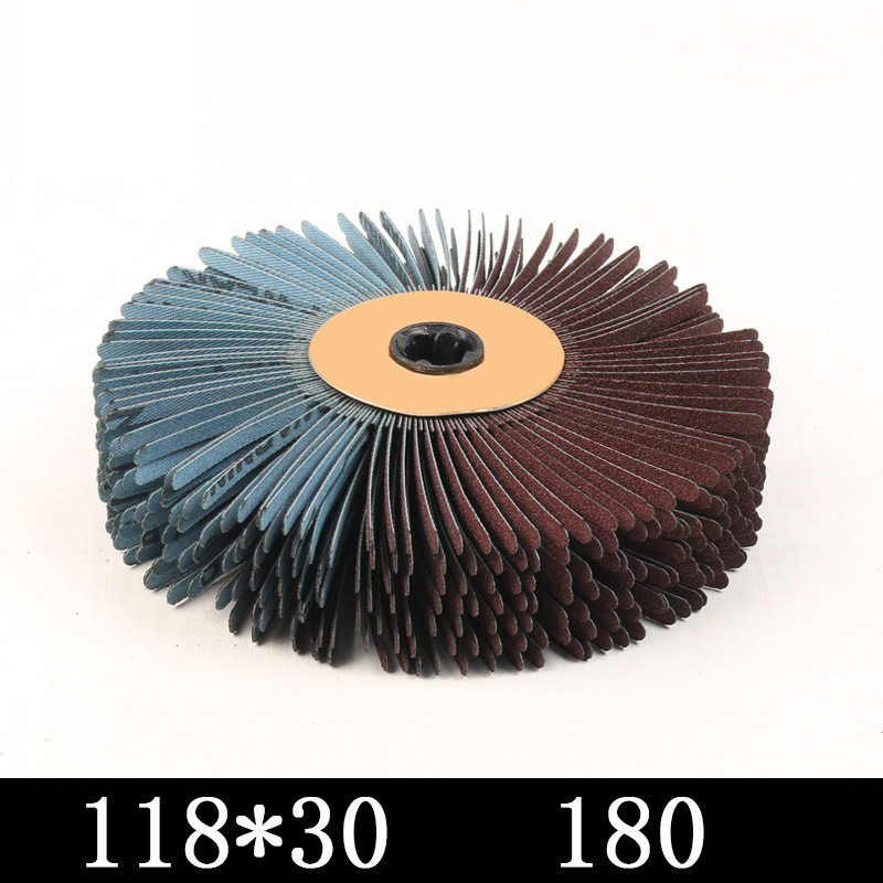 118x60/30mm 120-600 Grit Abrasives Wire Drum Wood Burnishing Polishing Wheel Brush Cloth Sanding Grinding Groove Mop Buffing Pad: 30MM 180 Grit
