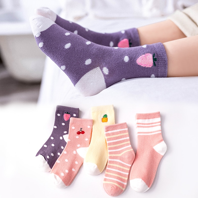 5 Paare/los 1 Zu 12 Jahre Baumwolle freundlicher Socken Stereo freundlicher Socken Nette Mädchen Jungen Socken Kleinkind Mädchen Socke weihnachten Kleidung