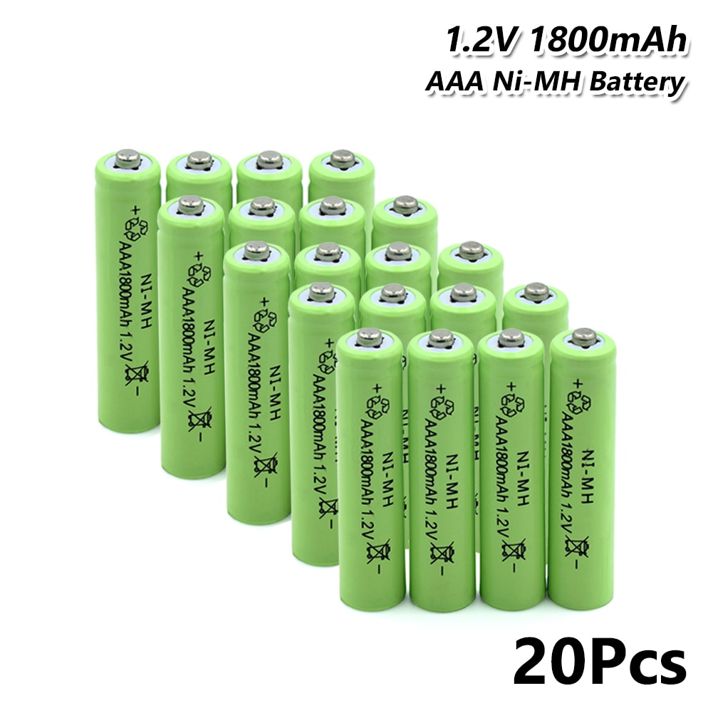 Replacement li-ion Li-Po Lithium Batteries MP3 Clock Flashlight Ni-MH AAA Battery 1.2V 1800mAh Rechargeable Cell Bateria