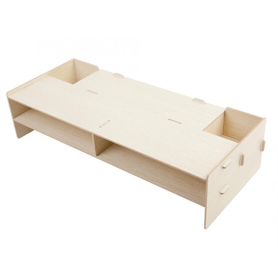 Laptop Computer Desk Wooden Computer TV Monitor Storage Rack Office Computer Keyboard Bracket Studying Table Storage Rack: Default Title