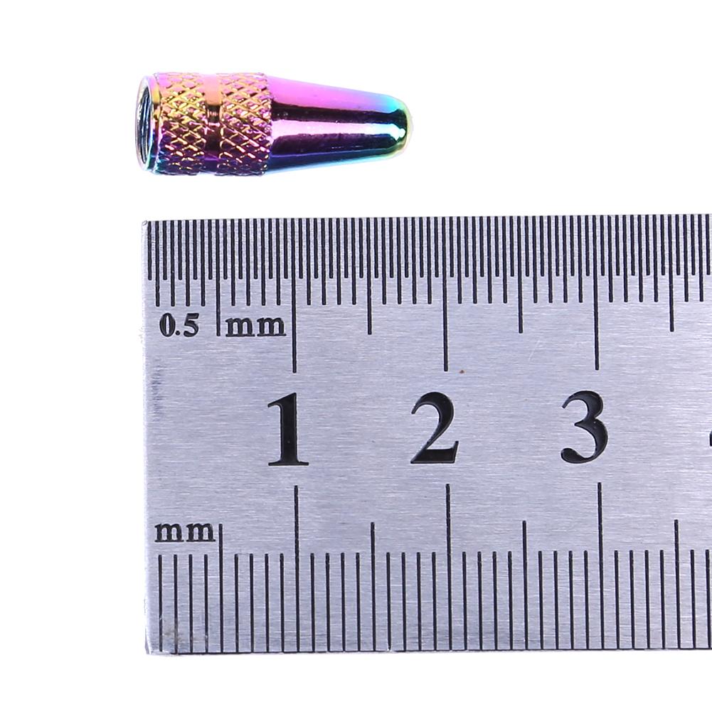 5Pcs Fiets Presta Ventiel Cap Aluminium Fiets Ventieldopje Regenboog Kleur Hoge Druk Spikes Ventiel Stofkap Voor mtb Bike