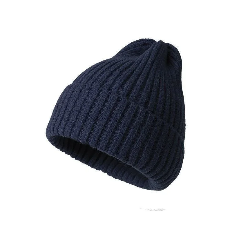 Gorro de invierno para mujeres, hombres, niños y niñas, gorro de ganchillo de Color sólido, gorros tejidos de otoño Unisex, gorros, accesorios salvajes: Púrpura