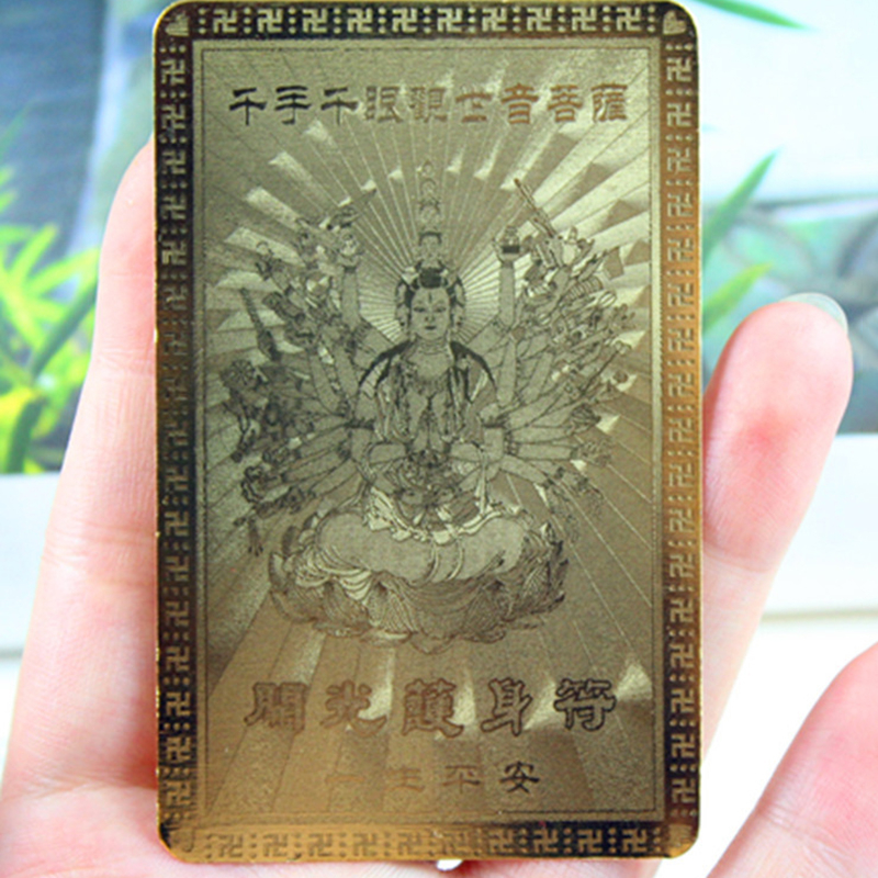 Feng Shui Guanyin Amuletten Kaart Voor Zakelijke Glad De Opening Amulet Woonaccessoires Decor