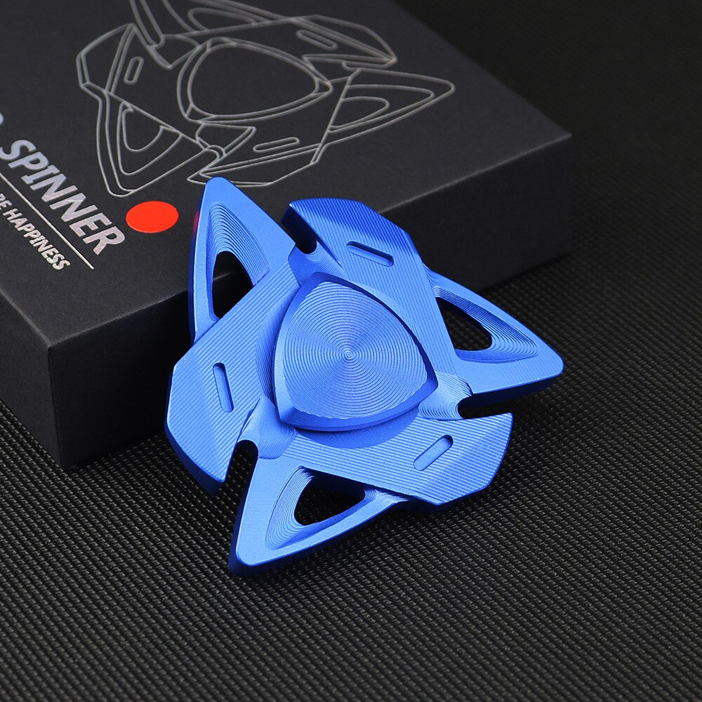 Aluminium Precisie Lagers Fidget Vinger Spinner Metalen Grote Witte Haai Stress Spinning Speelgoed Vingertop Gyro: Standard-Blue