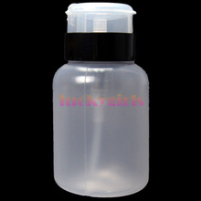 210 Ml Lege Clear Pomp Dispenser Fles Voor Aceton Polish Remover Alcohol Liquid Olie Nail Art Beauty Tool Apparatuur