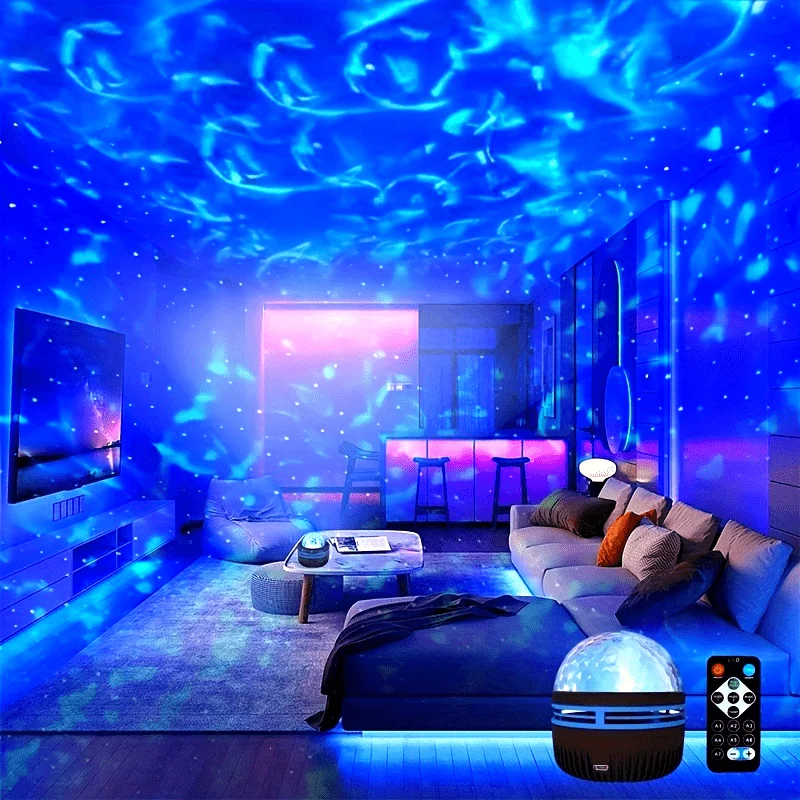 Galaxy Projector RGB USB Night Light with Remote Control 7 Lighting Effects home theater LED Starry Sky Lamp Gaming Room Decor