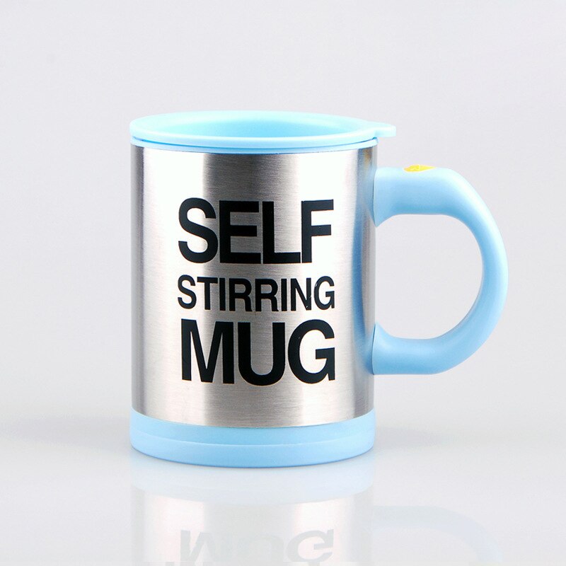 400 ML Self Stirring Mug Double Insulated Automatic Electric Coffee Cups Tea Milk Mixing Drinking Cup with Lid for Office Home: sky-blue