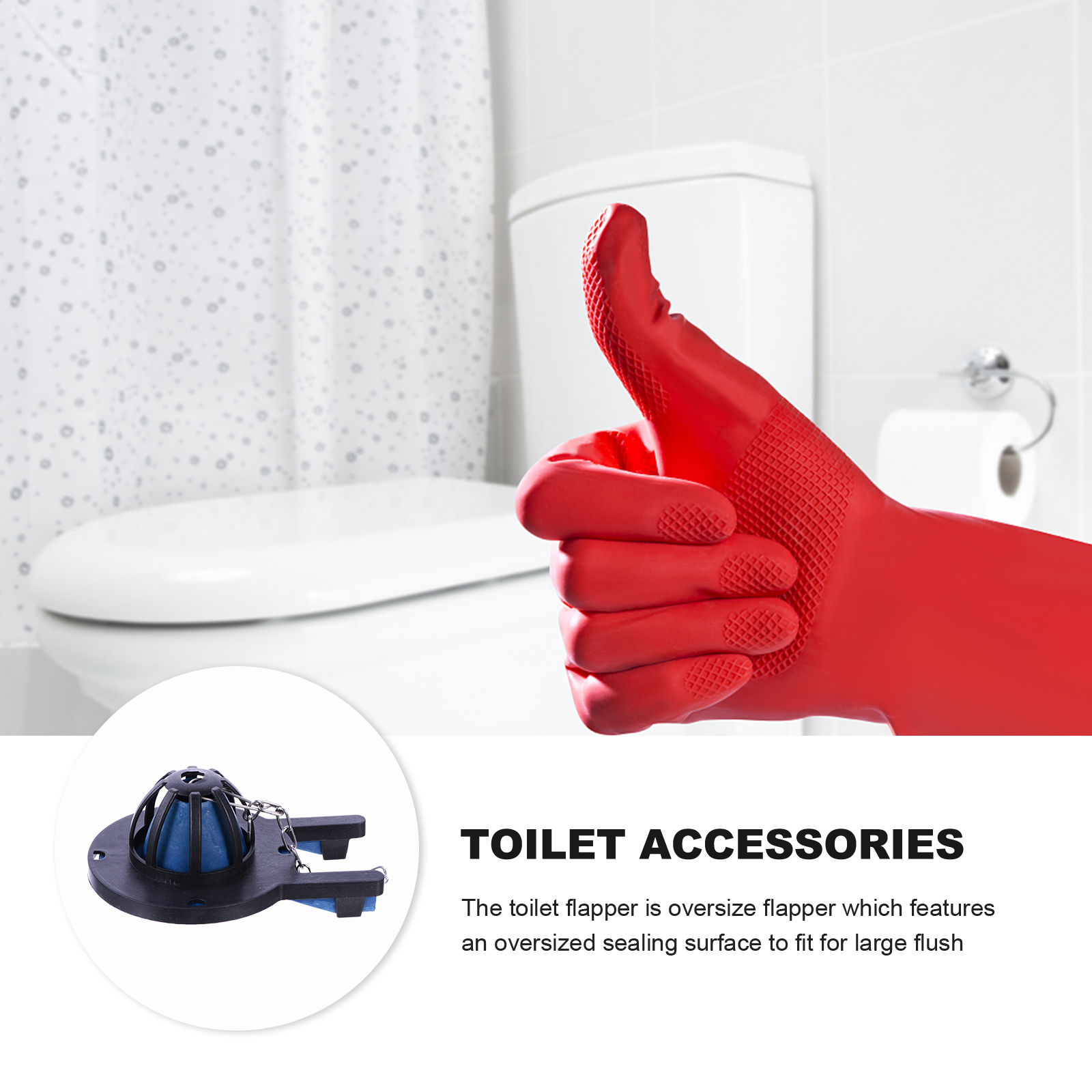 High Performance Toilet Flapper Replacement Parts Water Saving Toilet Flapper